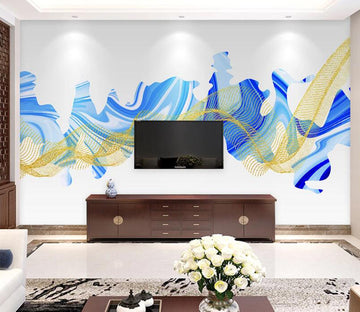 3D Blue Abstract WC1734 Wall Murals