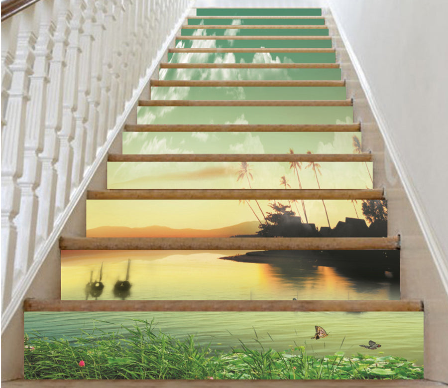 3D Fantasy Riverside Wonderland 072 Stair Risers