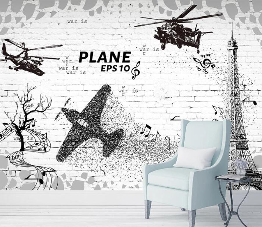 3D Tower Aircraft WC1520 Wall Murals