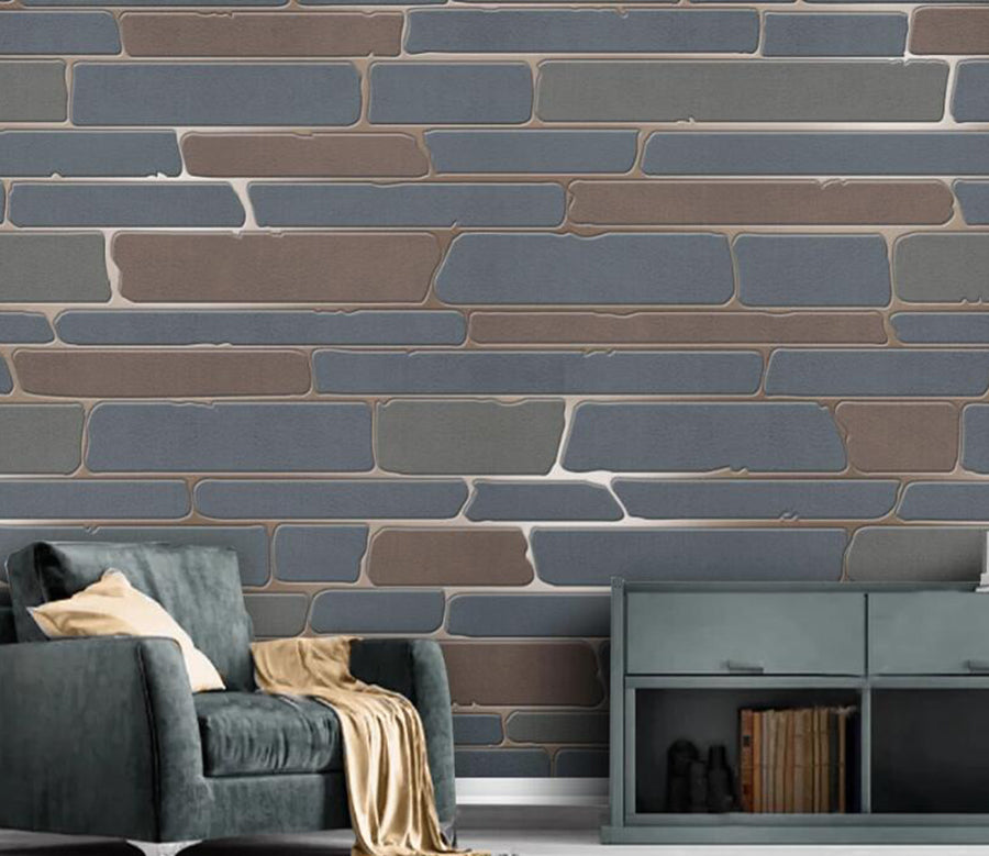 3D Green Brick WC2565 Wall Murals