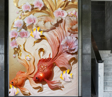 3D Flower Lucky Char WG076 Wall Murals