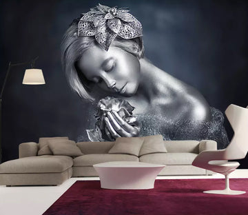 3D Rose Woman WG987 Wall Murals