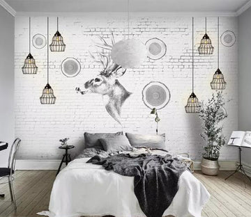 3D Doodle Deer WG504 Wall Murals