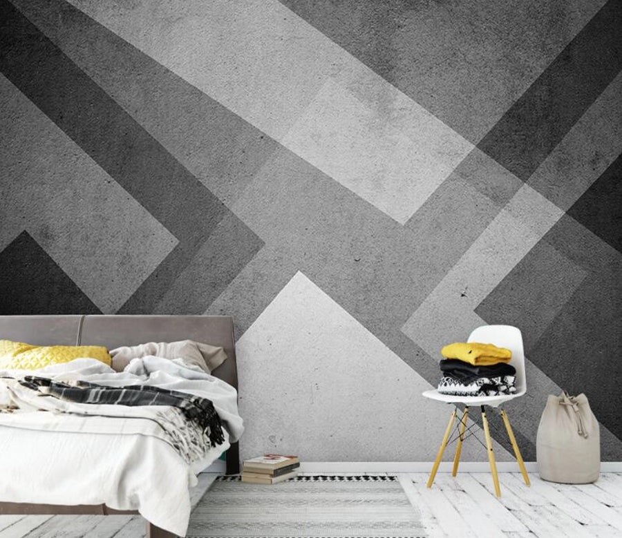 3D Black Square WC2083 Wall Murals