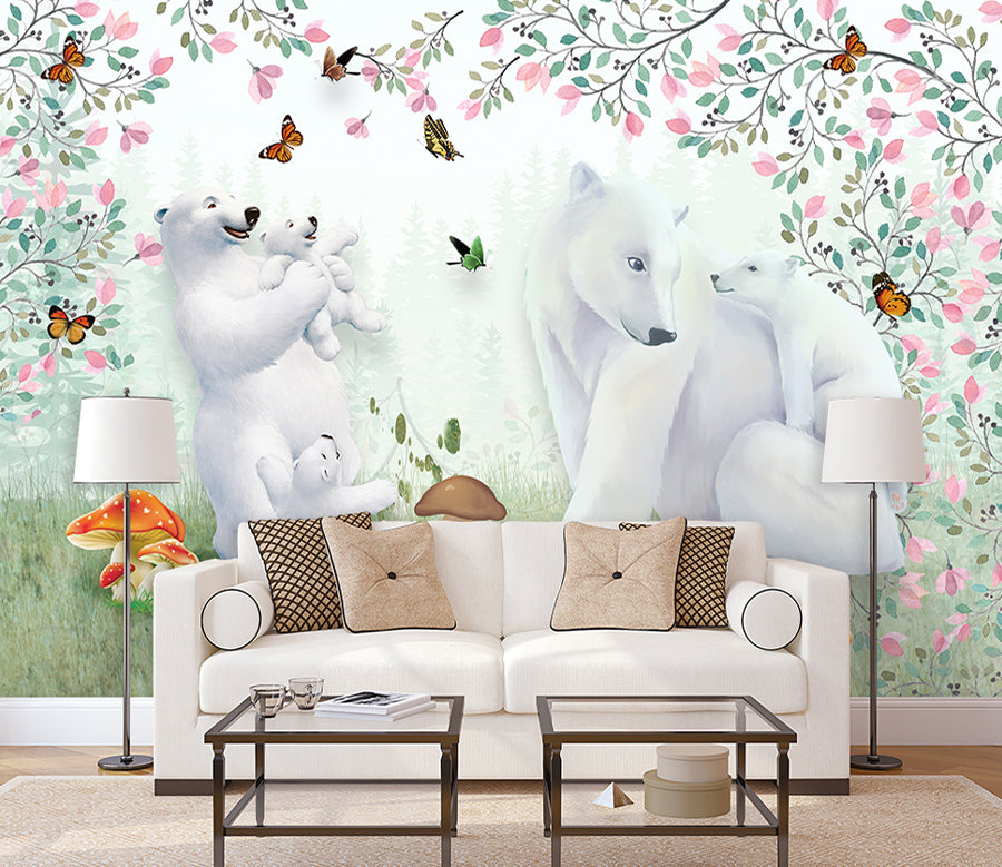 3D Polar Bear WG362 Wall Murals