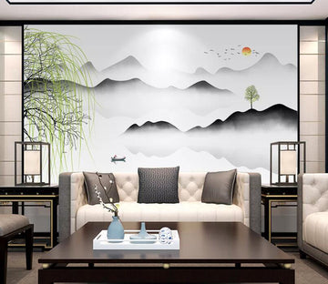 3D Sun Willow WC1802 Wall Murals