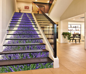 3D Romantic Lavenders 105 Stair Risers