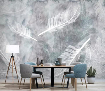 3D Swan Feather WG866 Wall Murals