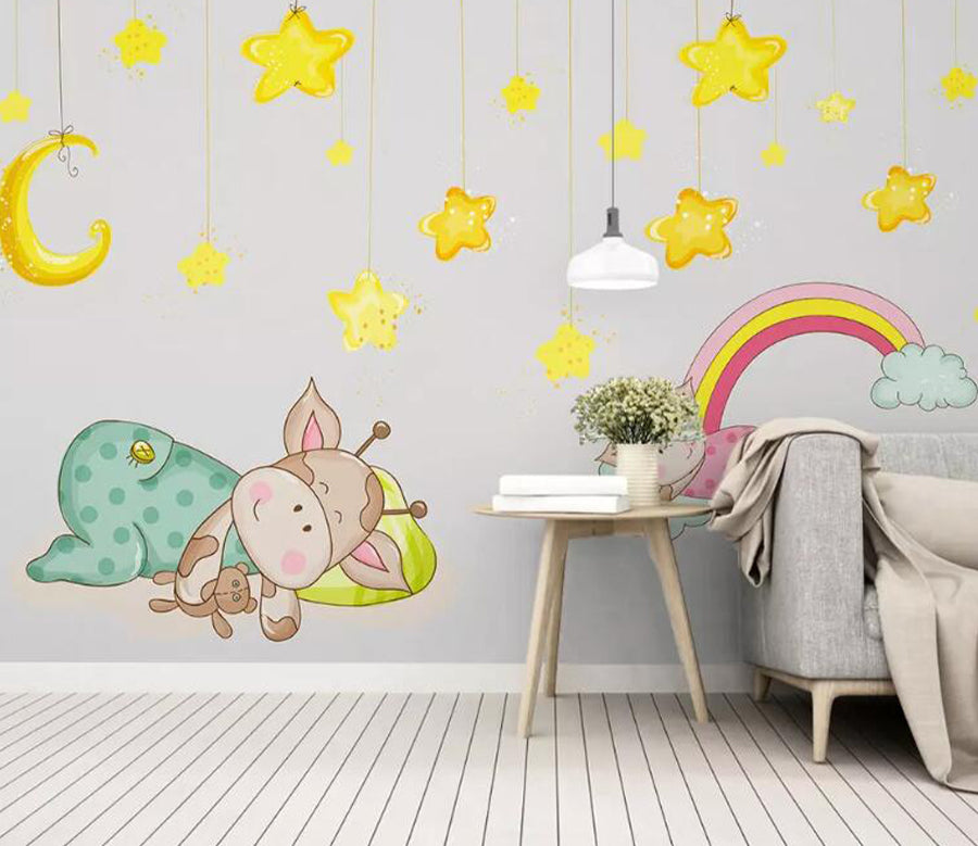 3D Rainbow Cattle WG995 Wall Murals