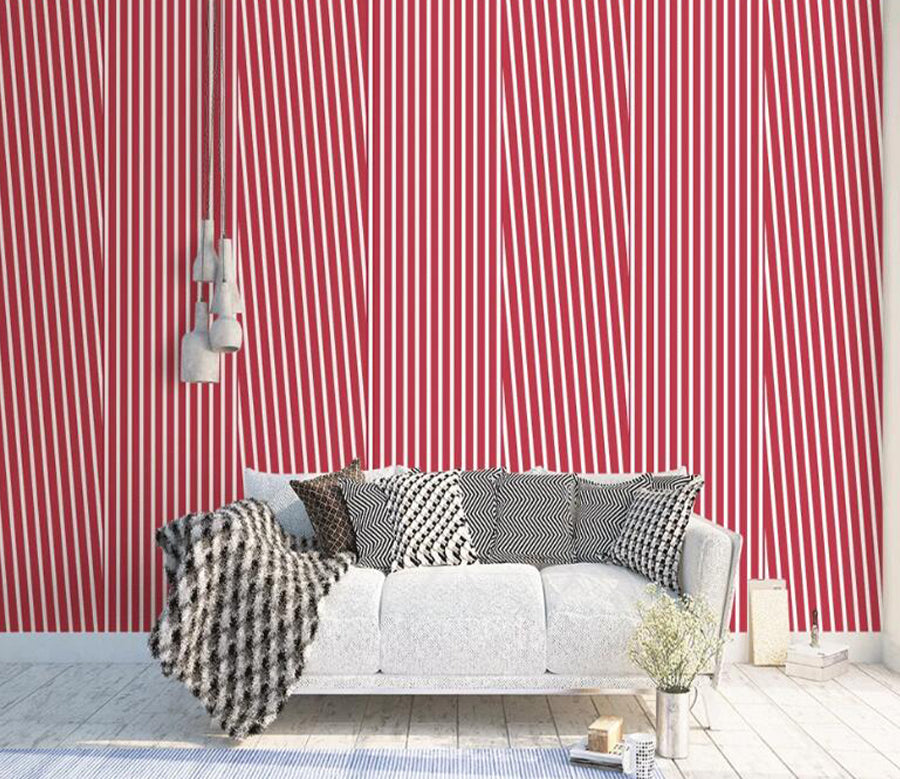 3D Red Lines WC1776 Wall Murals