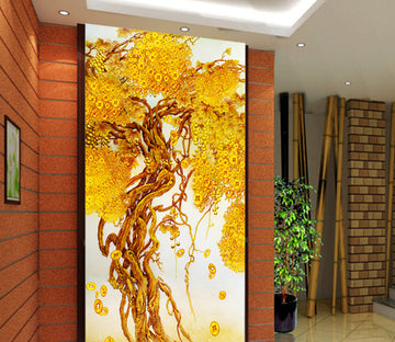 3D Gold Coin Tree WG150 Wall Murals