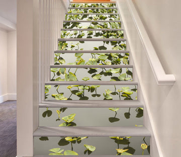3D Clean Lotus Leaves 081 Stair Risers