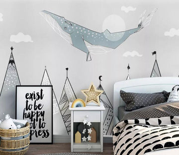 3D Whale Painting WC2393 Wall Murals