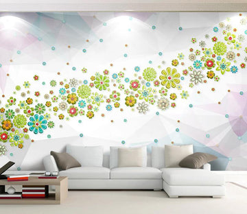 3D Green Flower WC2285 Wall Murals
