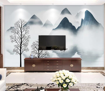 3D Cloud Mountain WC1804 Wall Murals