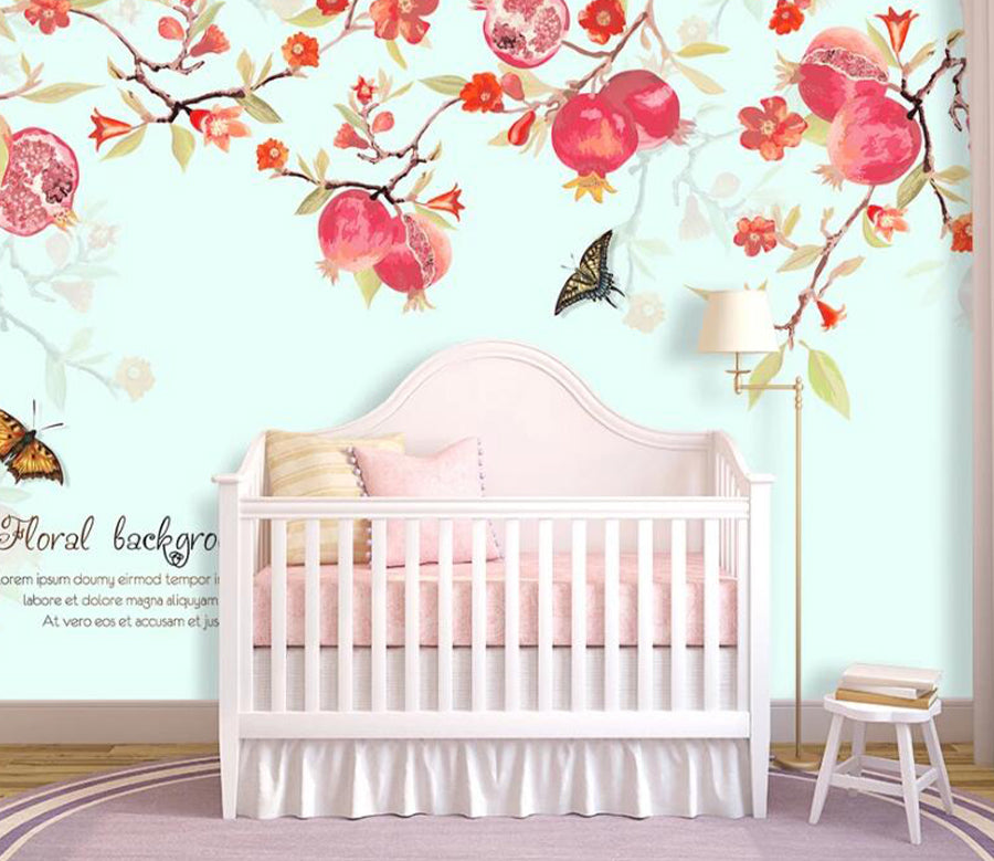 3D Pomegranate WC1514 Wall Murals