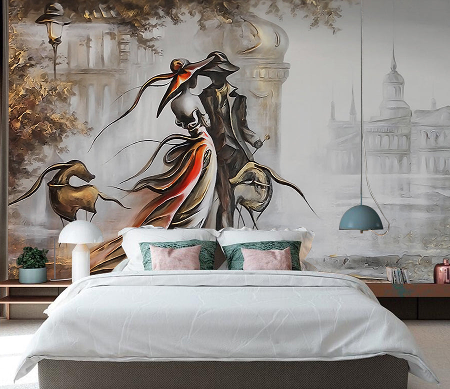 3D Couple Stat WG478 Wall Murals