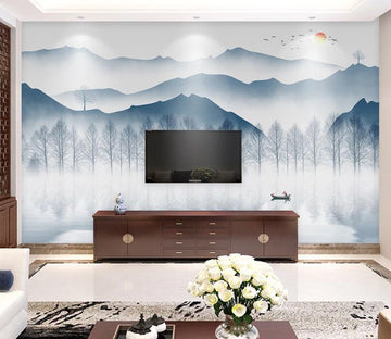3D Mountain Forest WC1800 Wall Murals