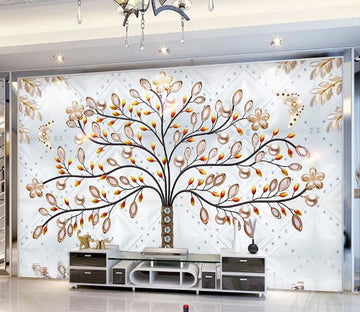 3D Pearl Tree WC1394 Wall Murals