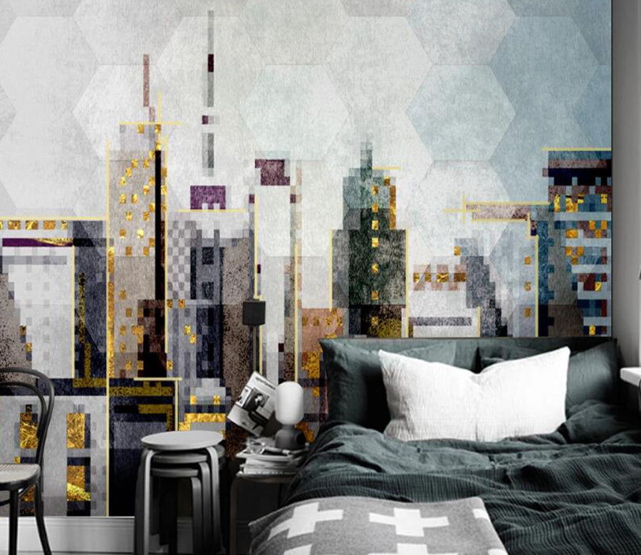 3D Modern Building WC2661 Wall Murals
