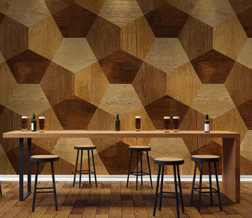 3D Wood Stereoscopic WC2614 Wall Murals