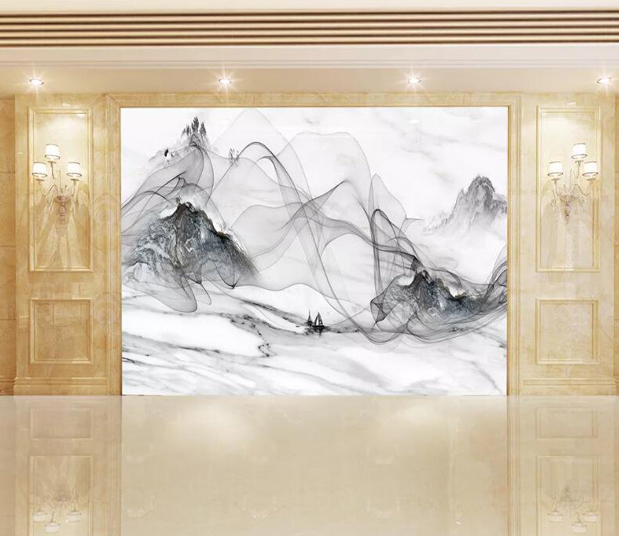 3D Wavy Shape WC1811 Wall Murals