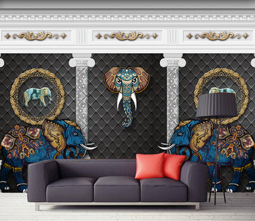 3D Totem Elephant WG423 Wall Murals