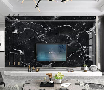 3D Black Marble WC2484 Wall Murals