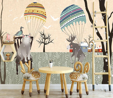 3D Tree White Bird WG1161 Wall Murals