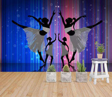 3D Girl Ballet WC2639 Wall Murals