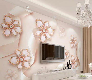 3D Pink Brooch WG621 Wall Murals