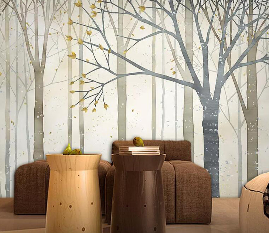 3D Abstract Forest WG493 Wall Murals
