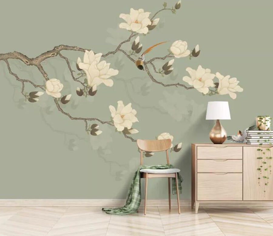 3D Plum Bird WC2102 Wall Murals
