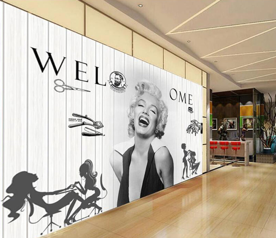 3D Marilyn Monroe WC2562 Wall Murals