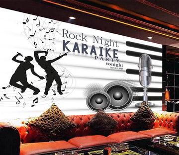 3D Microphone Note WC2428 Wall Murals