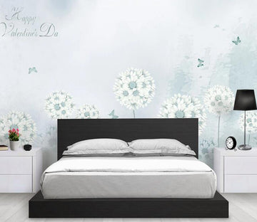 3D Blue Daisy WC1647 Wall Murals