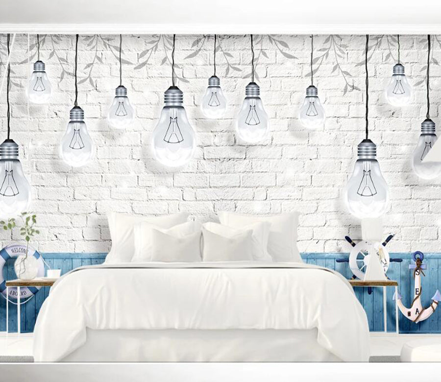 3D Light Bulb WC1486 Wall Murals