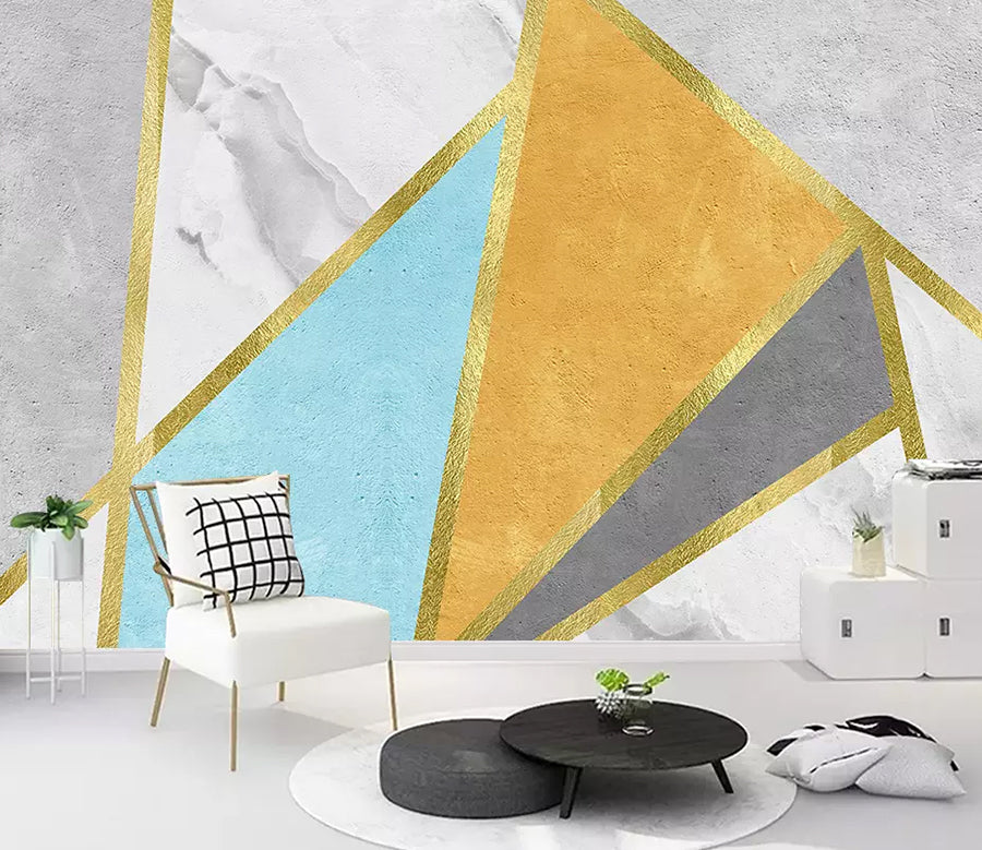 3D Yellow Marble WG1270 Wall Murals