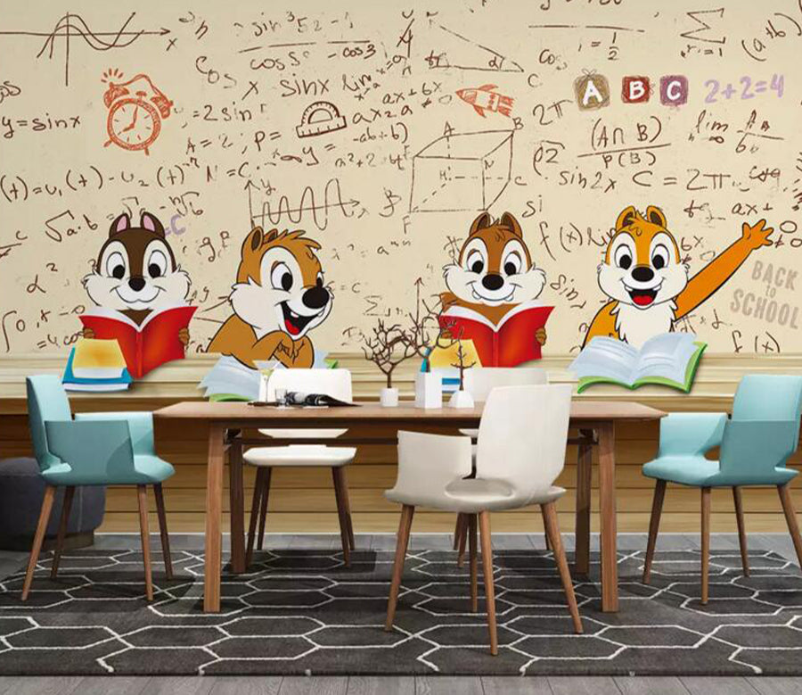 3D Cartoon Squirrel WG1114 Wall Murals