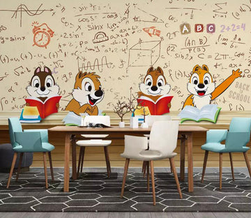 3D Cartoon Squirrel WG1114 Wall Murals