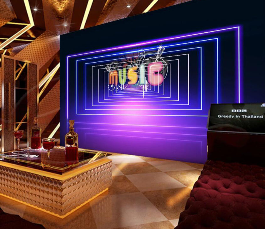 3D Cartoon Music WC2648 Wall Murals