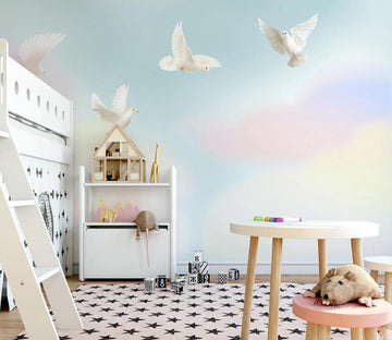 3D Pigeons Flying WG1137 Wall Murals