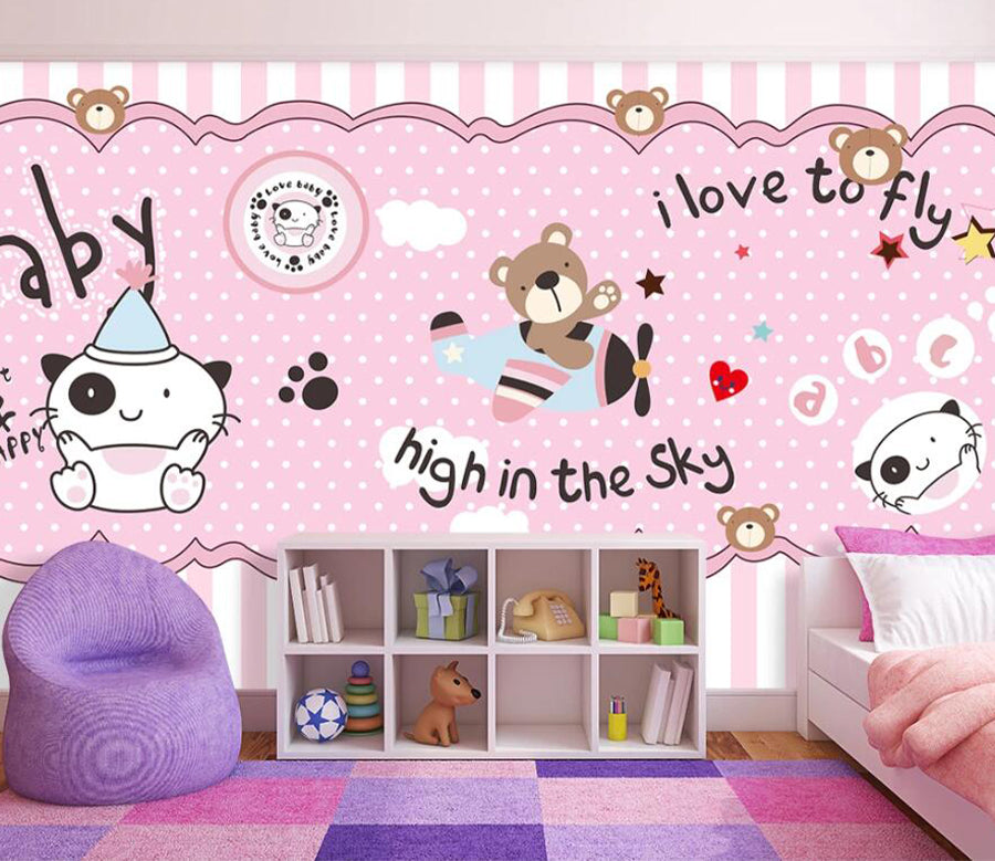 3D Cake Kitten WC1496 Wall Murals