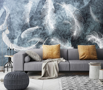 3D Swan Feather WG365 Wall Murals