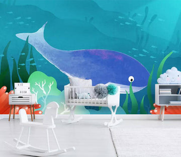 3D Coral Whale WG1141 Wall Murals