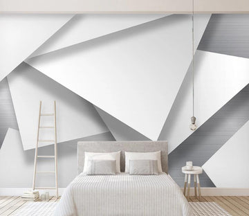 3D White Triangle WC2275 Wall Murals