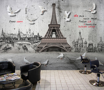 3D Pigeon Tower WG322 Wall Murals