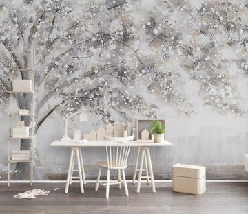 3D Gray Lush Tree WG691 Wall Murals