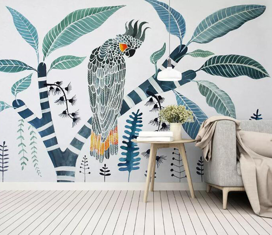 3D Emperor Parrot WG875 Wall Murals