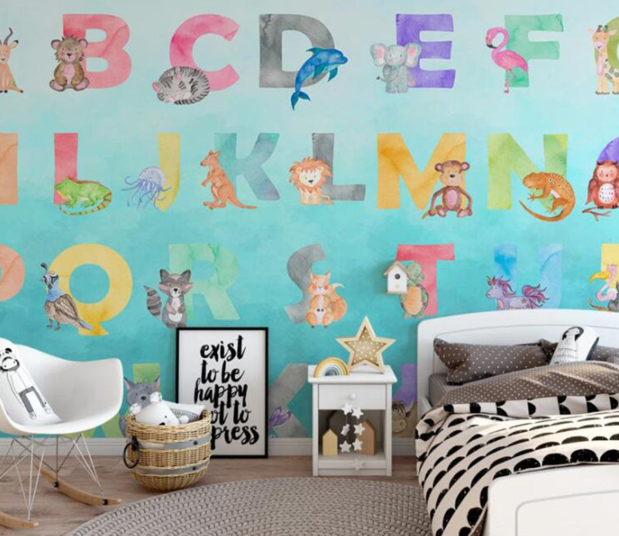3D Cartoon ABC WC1598 Wall Murals